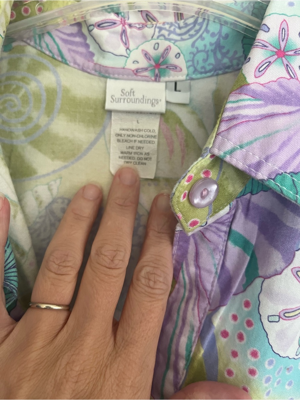 Seaside Shell-Print Button-Up Tunic - Picture 2 of 2